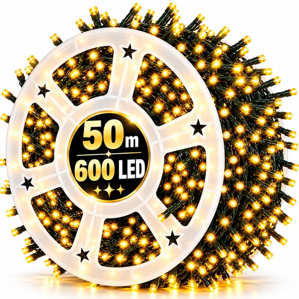 LUCES NAVIDEÑAS LINEALES 50 METROS 600 LED DECORACIÓN - 1