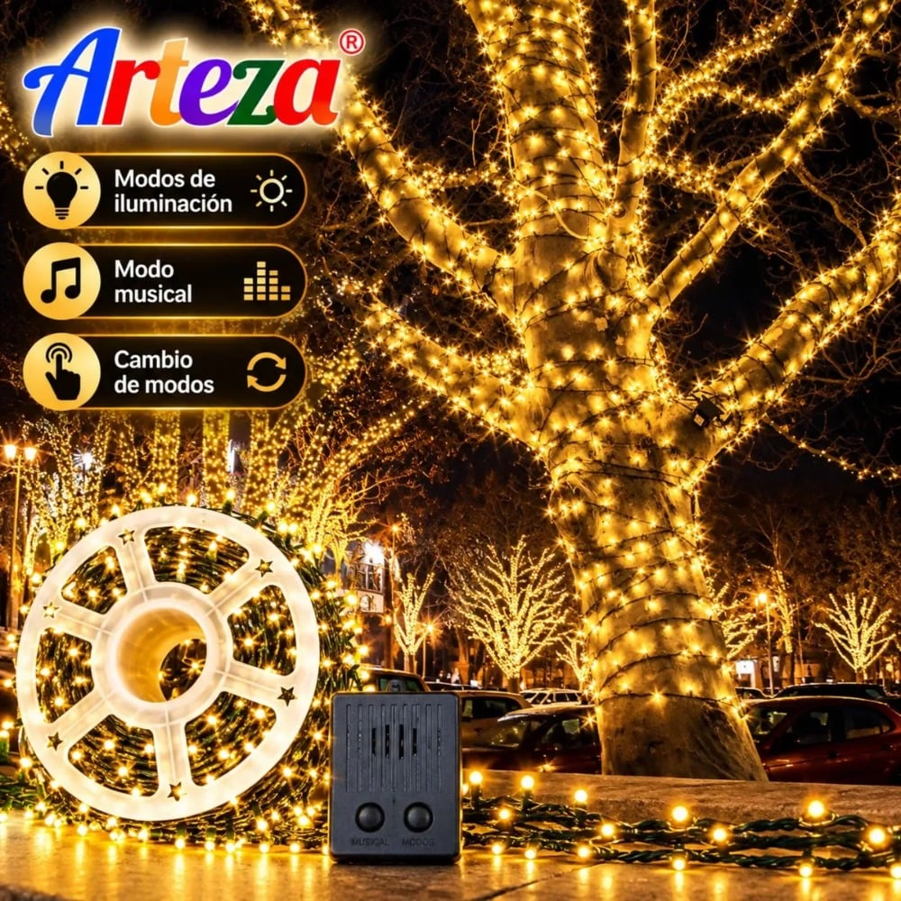 LUCES NAVIDEÑAS LINEALES 50 METROS 600 LED DECORACIÓN - 4