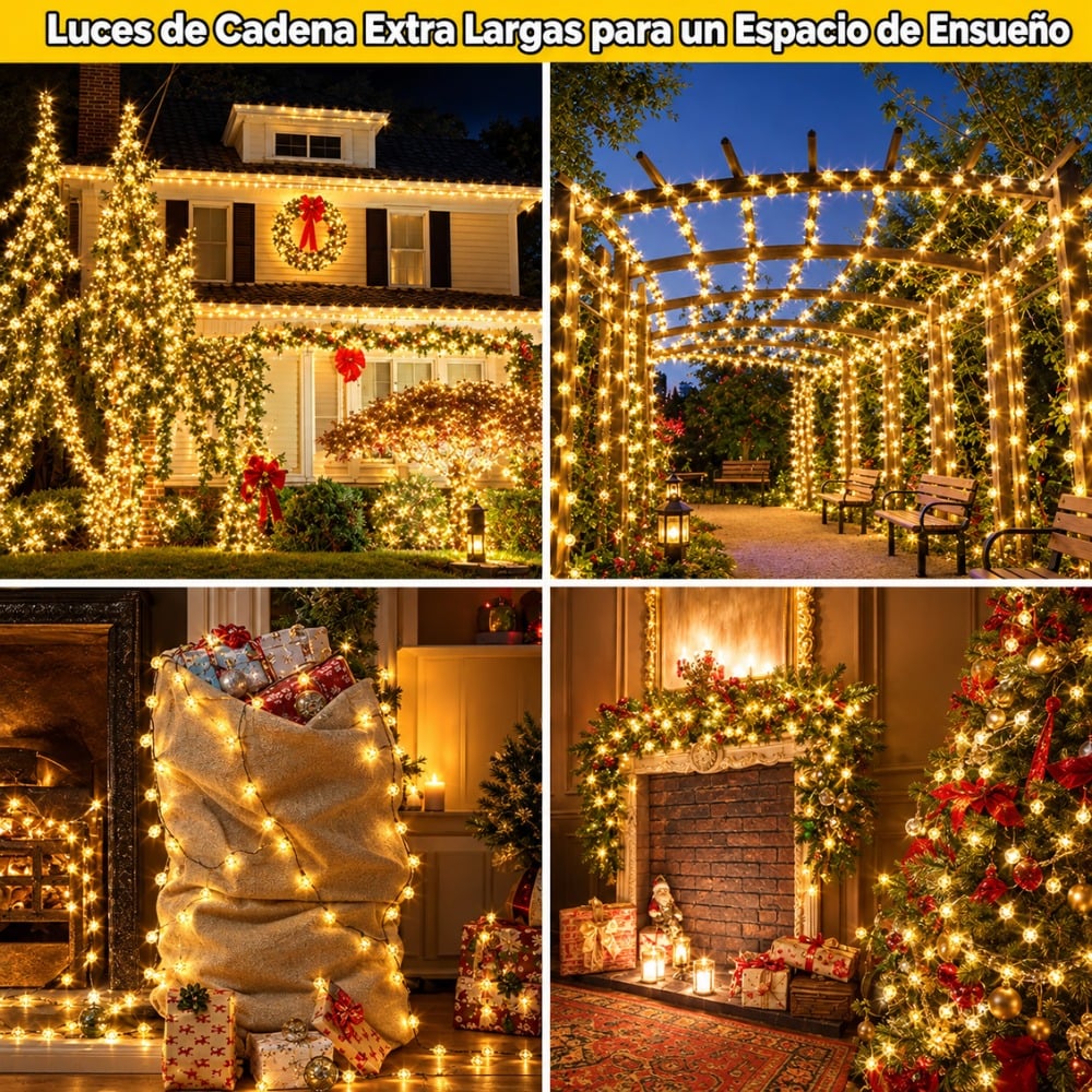 LUCES NAVIDEÑAS MODELO DIAMANTE 50 METROS 300 LED - 5