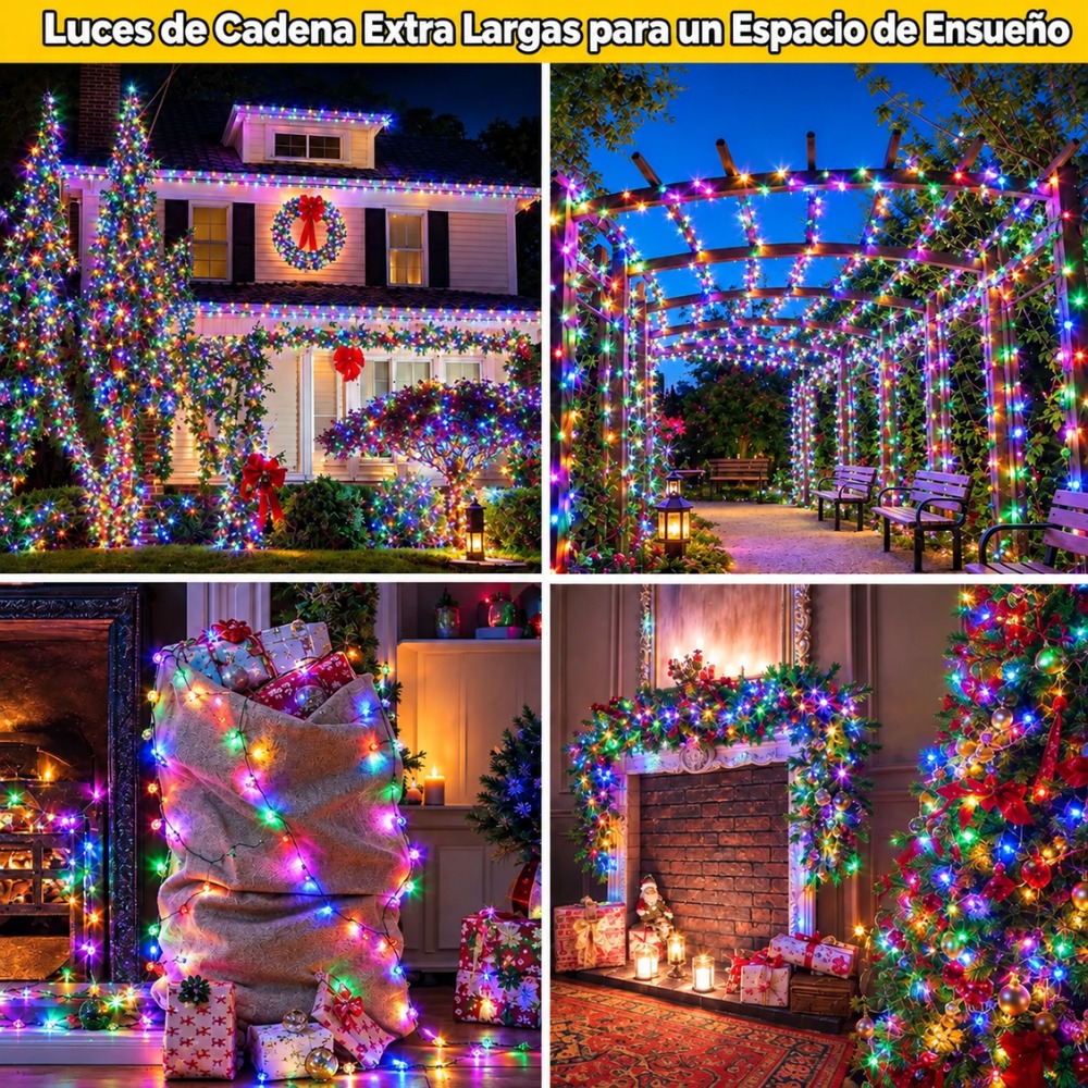 LUCES NAVIDEÑAS MODELO DIAMANTE 50 METROS 300 LED
MULTICOLOR - 4