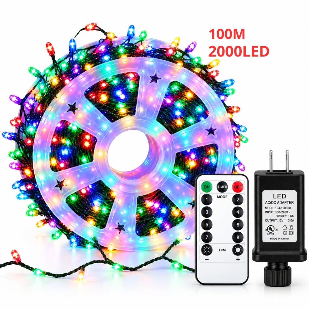LUCES NAVIDEÑAS HADA ESPIGA 100M CONTROL 2000 LED
MULTICOLOR - 1
