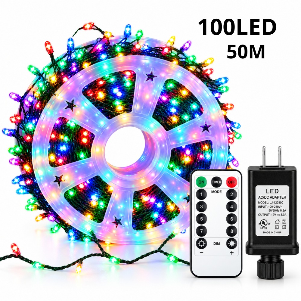 LUCES NAVIDEÑAS HADA ESPIGA 50M CONTROL REMOTO 1000 LED - 1