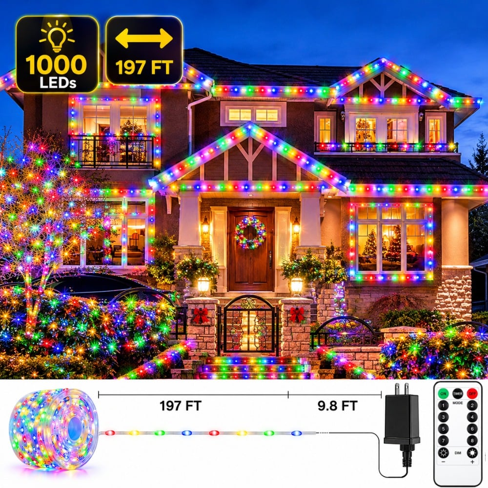 LUCES DE NAVIDAD MULTICOLOR 100 METROS 1000 LED 8 MODOS - 4