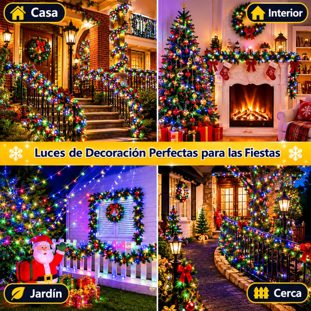 LUCES DE NAVIDAD MULTICOLOR 50 METROS 500 LED 8 MODOS - 6