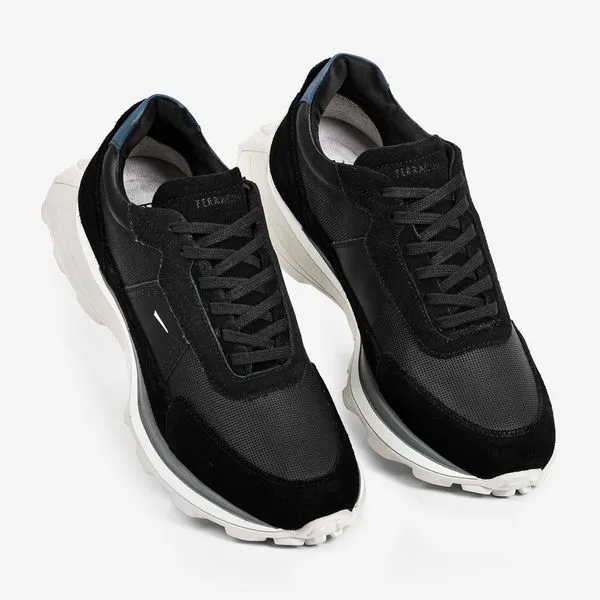 ZAPATILLA URBANA DE CUERO HOMBRE MID NEGRO 9436-718A - 3