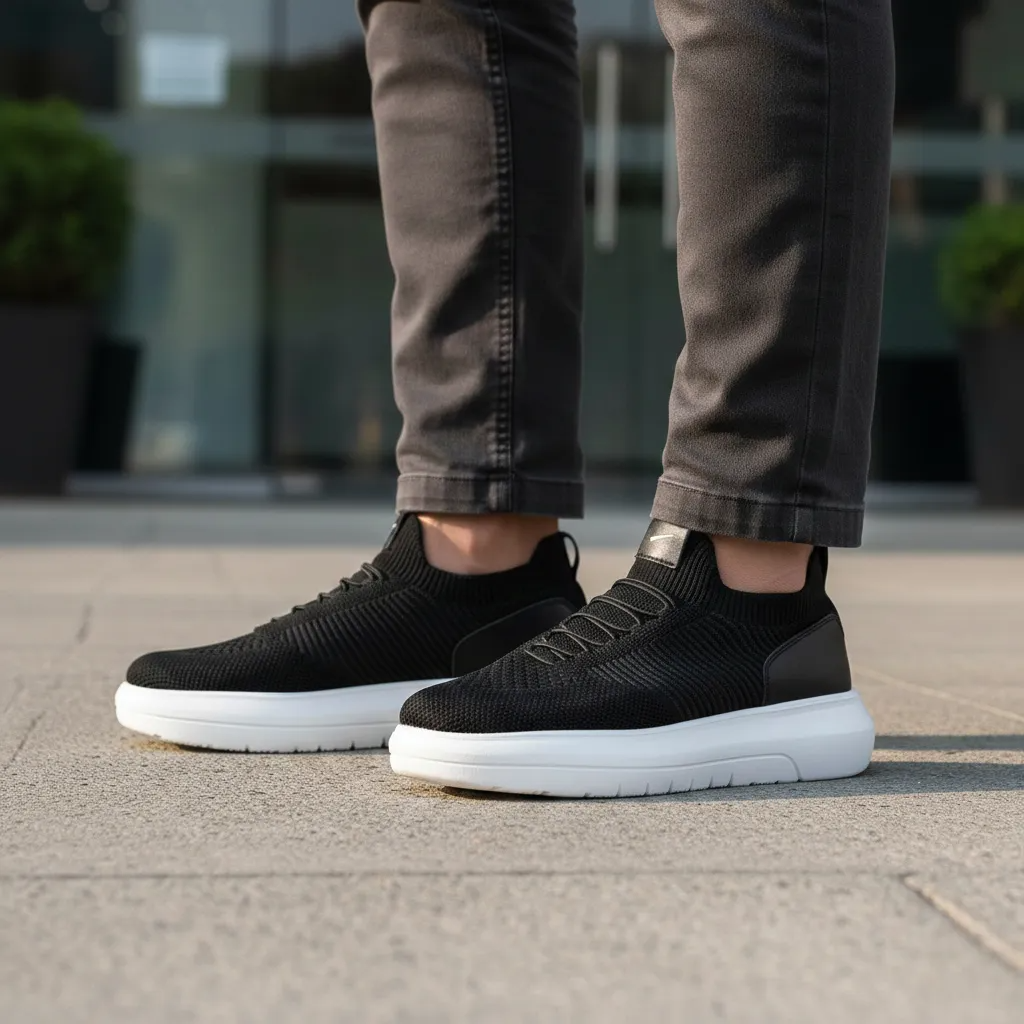 ZAPATILLA URBANA DE CUERO HOMBRE ENERGY NEGRO 8289-695A - 3