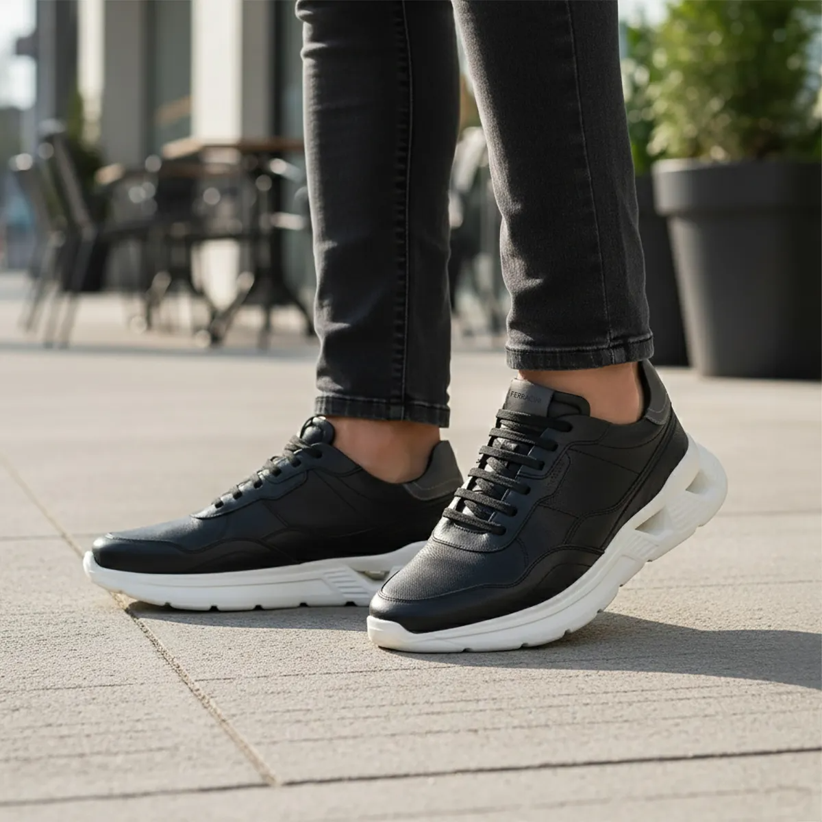 ZAPATILLA URBANA DE CUERO HOMBRE SPEED NEGRO 8352-730C - 3