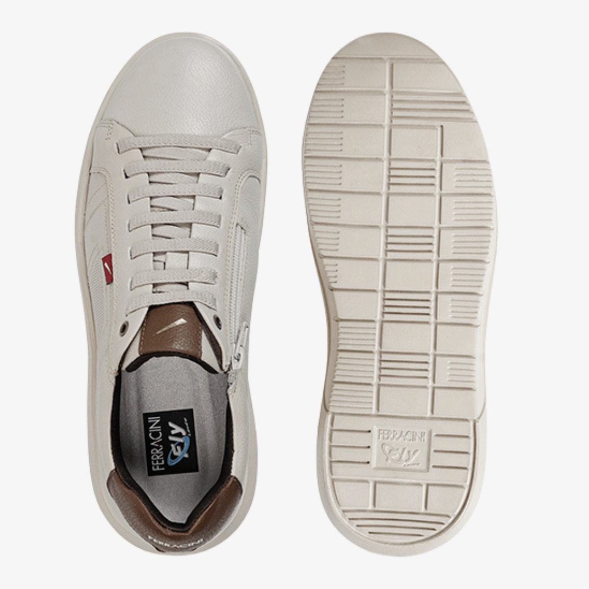 ZAPATILLA URBANA DE CUERO HOMBRE ENERGY GRIS CLARO 8288-695E - 4