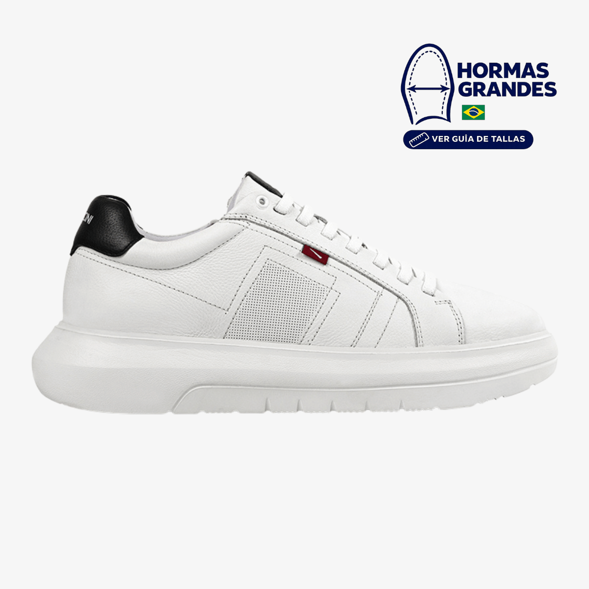ZAPATILLA URBANA DE CUERO HOMBRE ENERGY BLANCO 8288-695C - 1