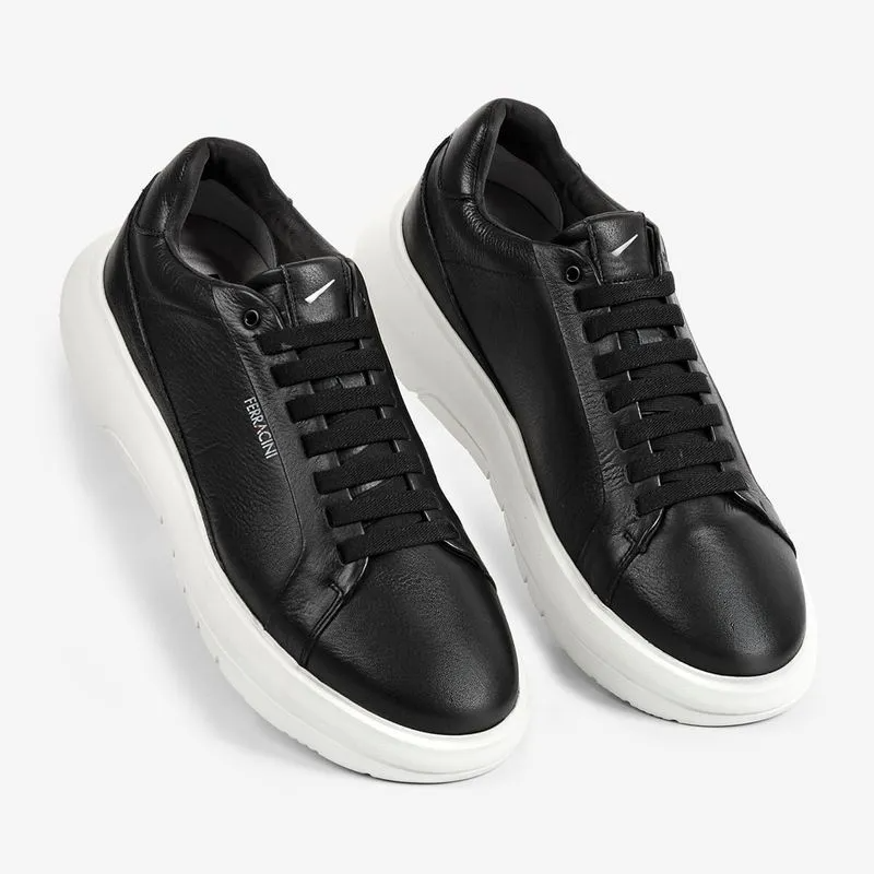 ZAPATILLA URBANA DE CUERO HOMBRE ENERGY NEGRO 8285-695A - 4