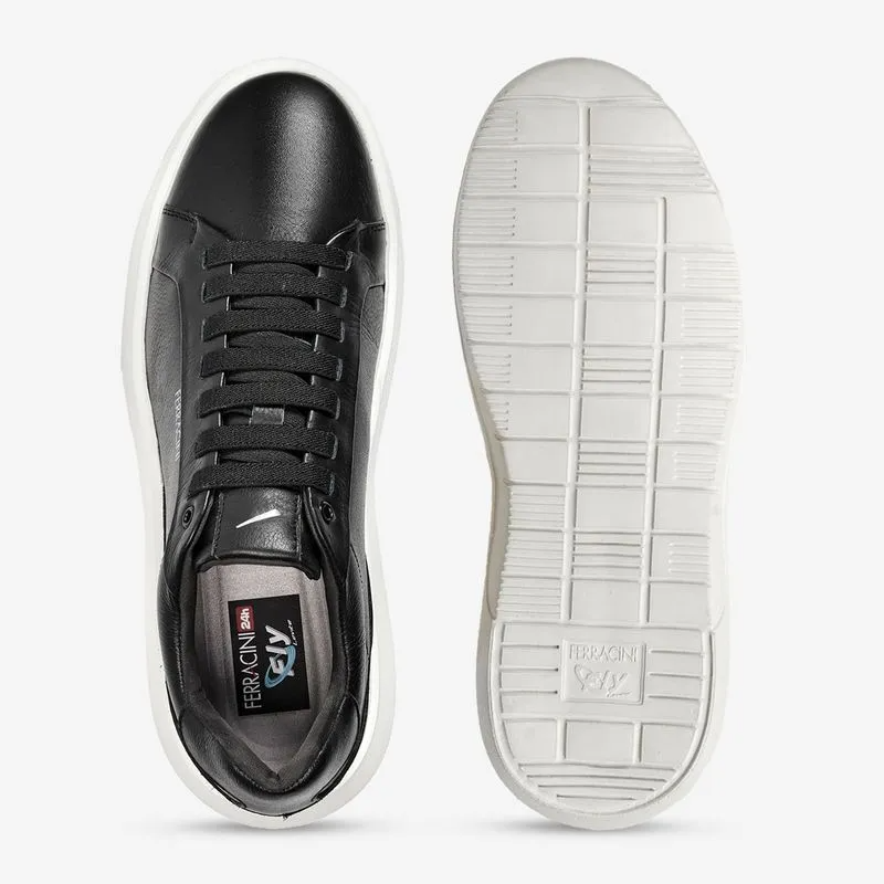 ZAPATILLA URBANA DE CUERO HOMBRE ENERGY NEGRO 8285-695A - 5