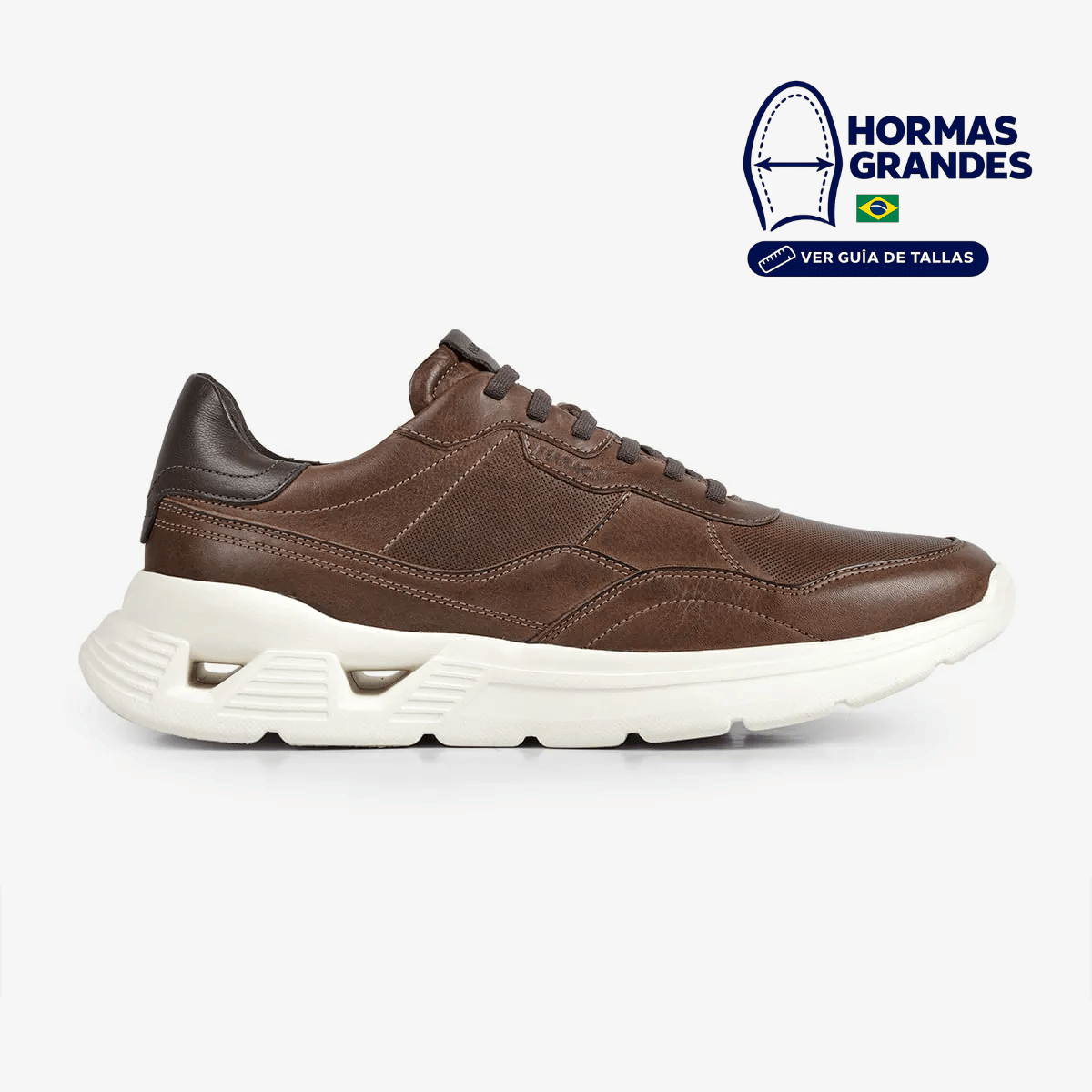 ZAPATILLA URBANA DE CUERO HOMBRE SPEED TABACO 8352-730D - 1