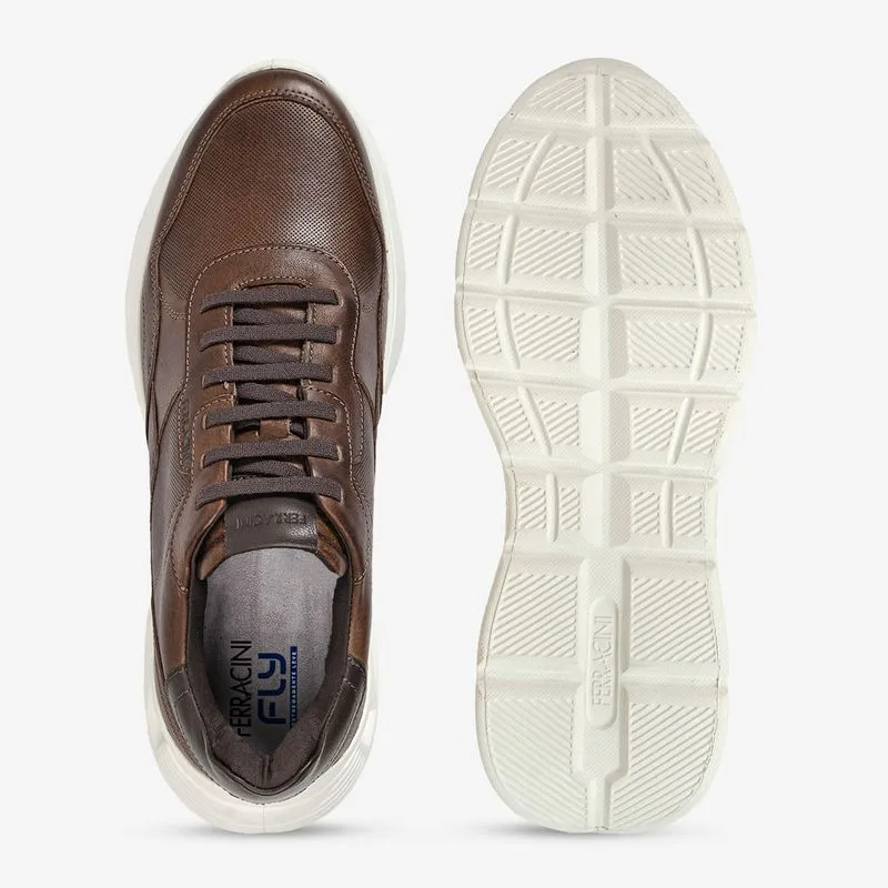 ZAPATILLA URBANA DE CUERO HOMBRE SPEED TABACO 8352-730D - 5