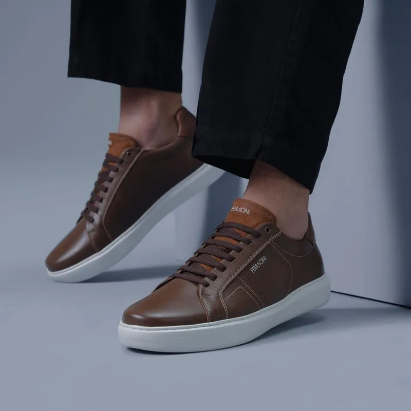 ZAPATILLA URBANA DE CUERO HOMBRE MARVIN TABACO 7316-683E - 3