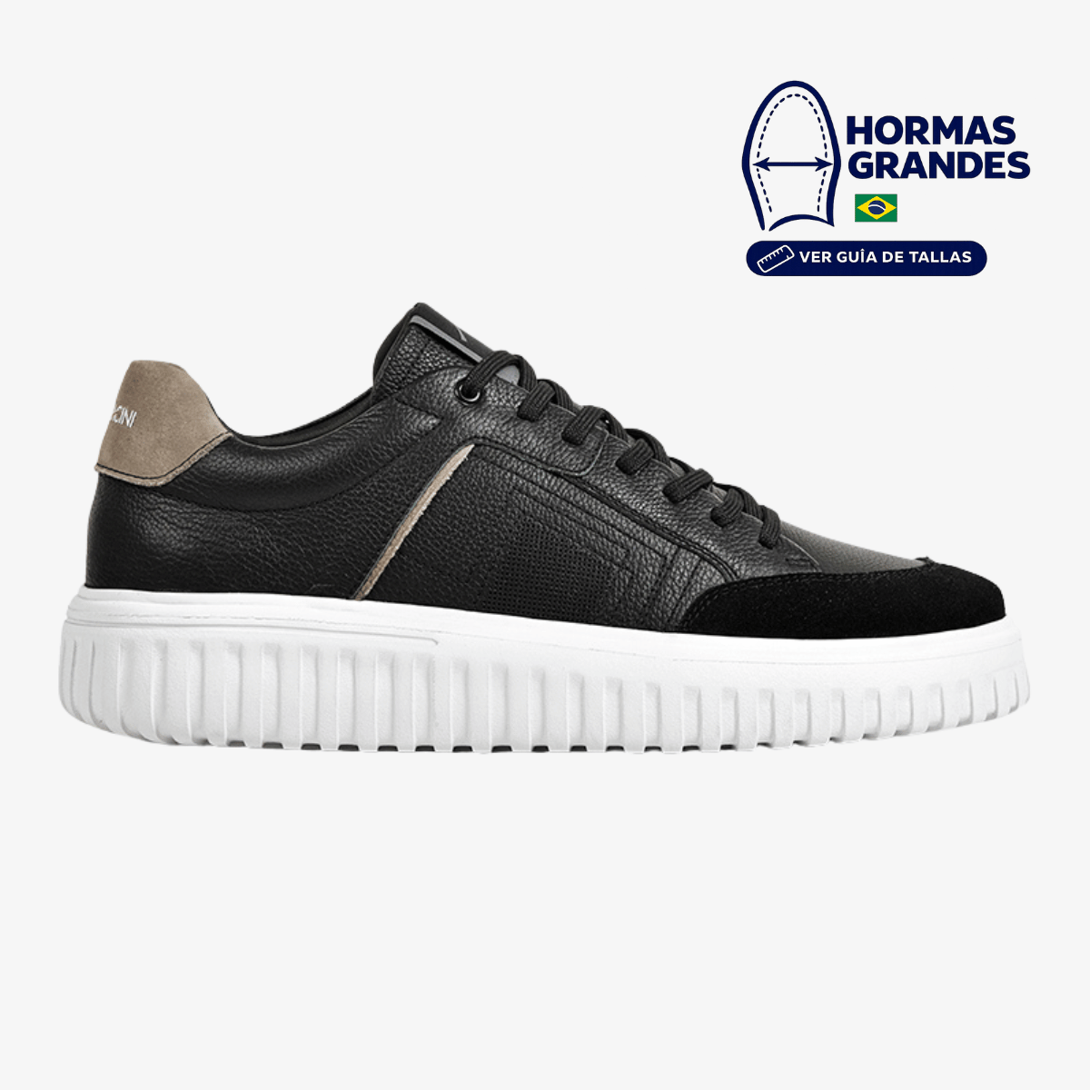ZAPATILLA URBANA DE CUERO HOMBRE STILL NEGRO 8102-683A - 1