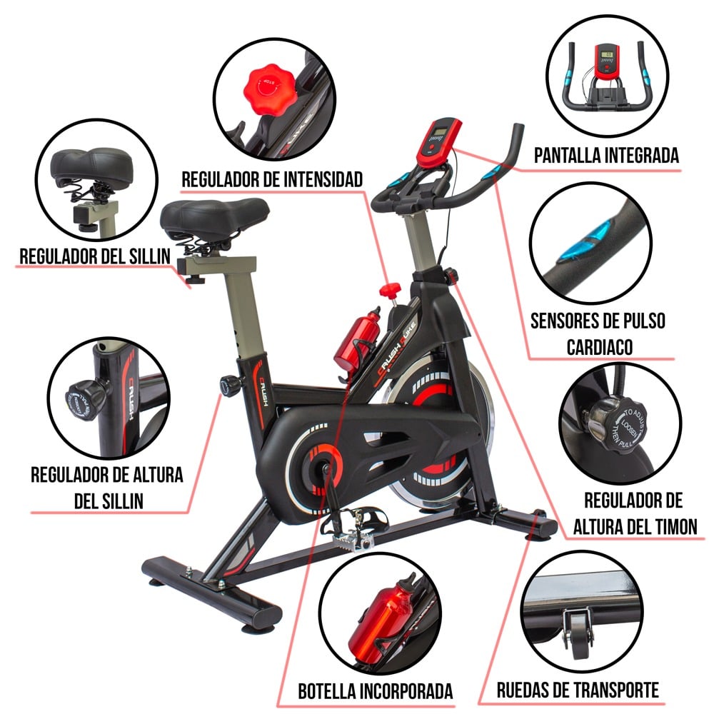 SPINNING POTENTE V10K CARDIOVASCULAR J4035 - NEGRO - 1