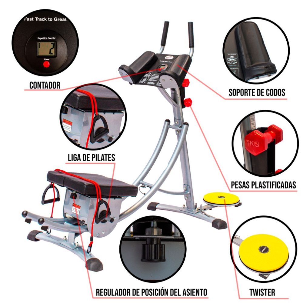 MÁQUINA AB PARA ABDOMINALES TWISTER Y PESAS - 2