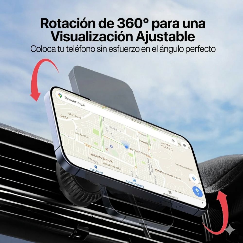SOPORTE DE CARGA INALAMBRICA PARA AUTO M4 - 2