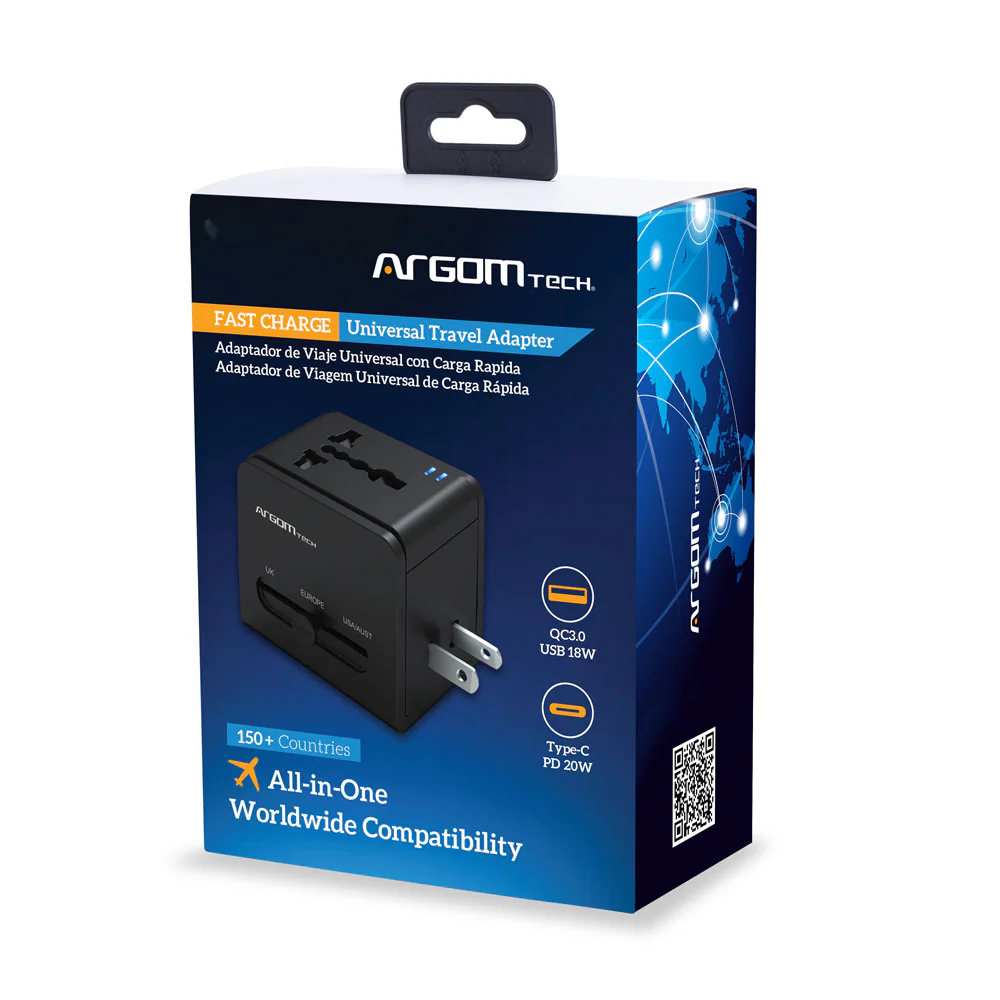 ADAPTADOR DE VIAJE UNIVERSAL CON CARGA RÁPIDA - 5