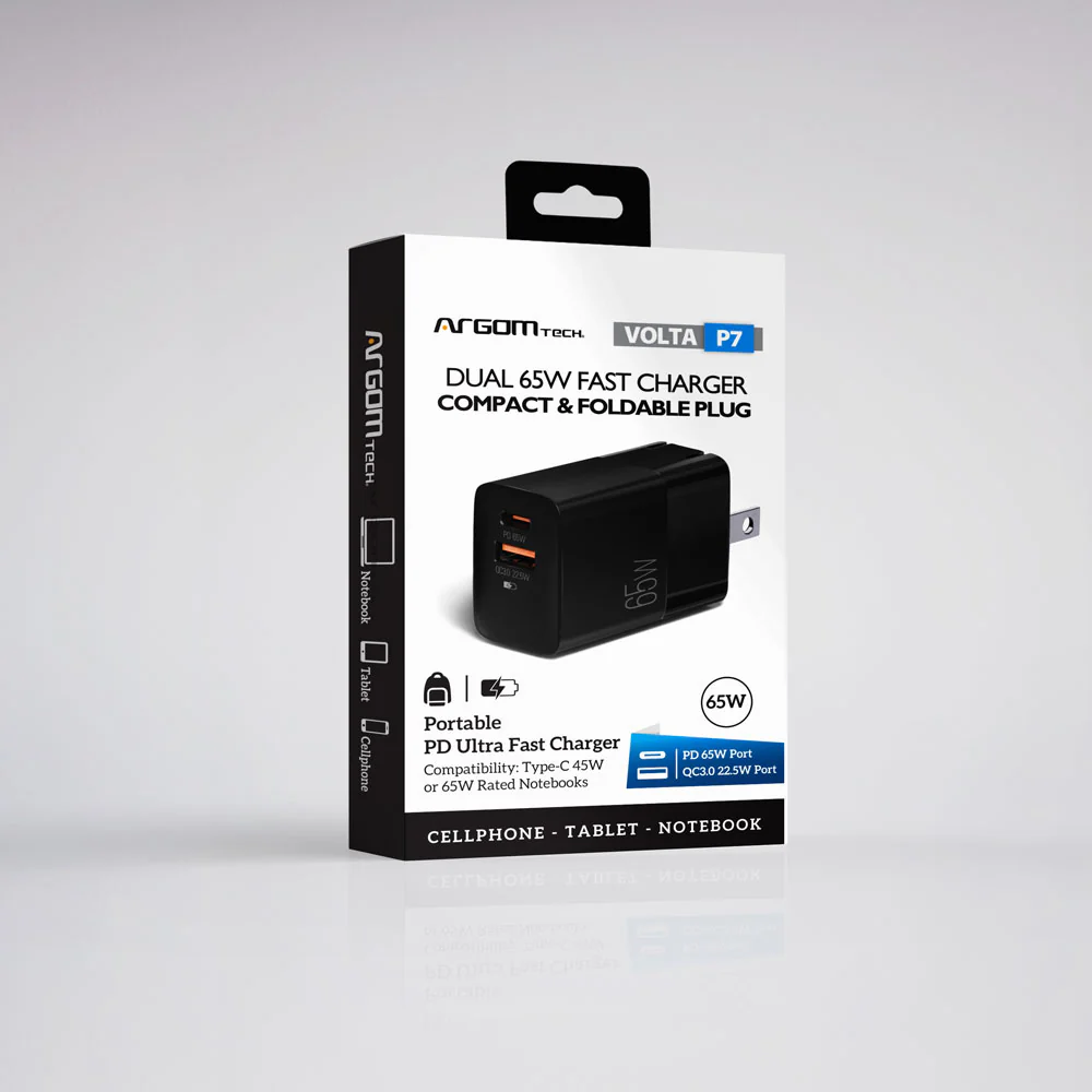 CARGADOR DUAL TIPO C - USB VOLTA P7 CARGA RAPIDA 65W - 3
