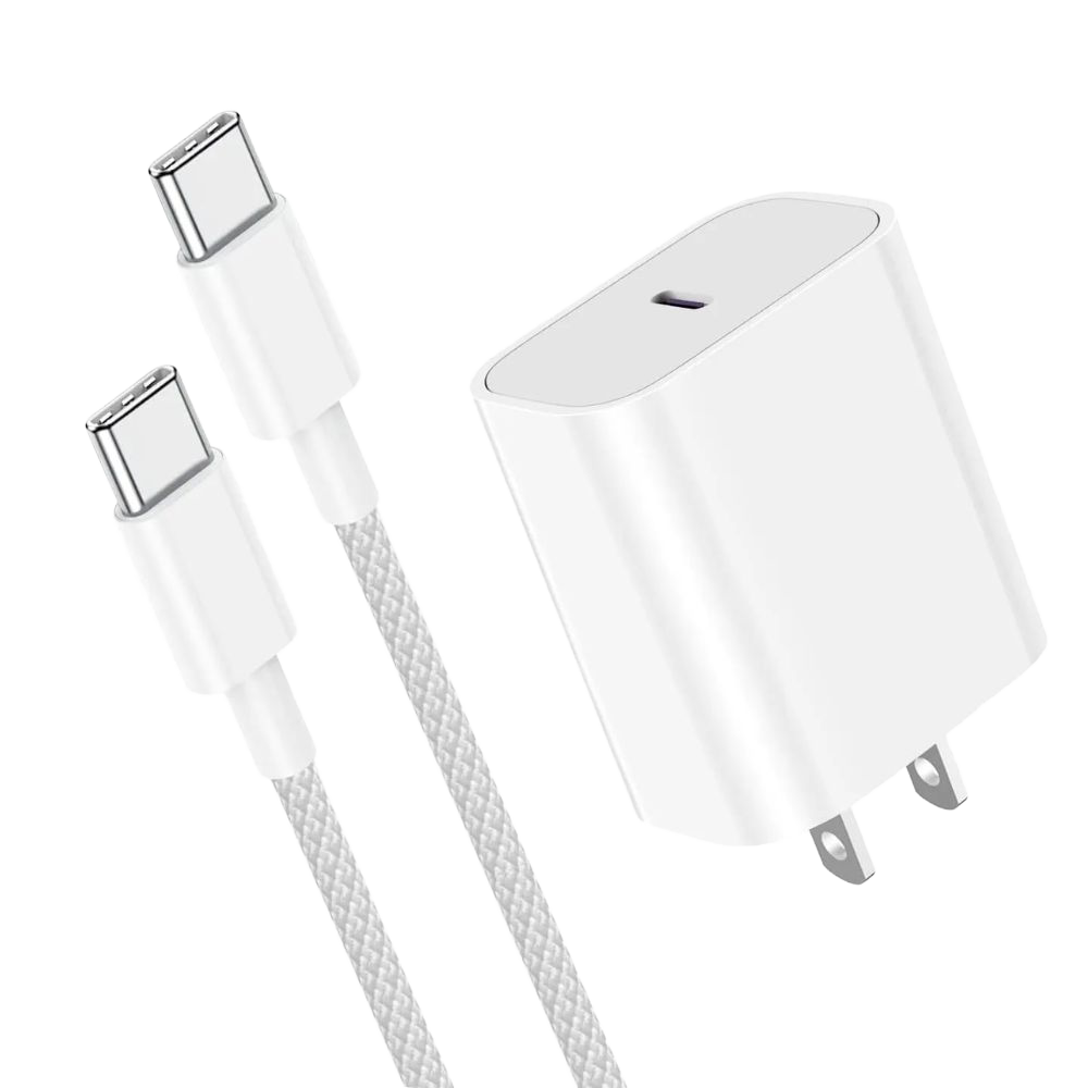 CARGADOR USB-C 35W PARA IPHONE+ CABLE TRENZADO USB-C - 1