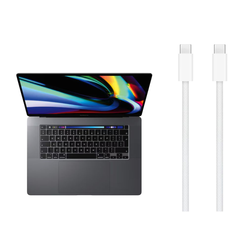 CABLE TIPO C-C TRENZADO DE 240W - 2 MTS BLANCO MAC - 6