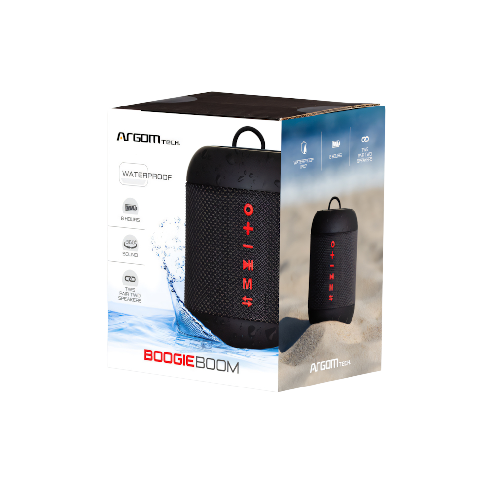 PARLANTE BLUETOOTH ARGOMTECH BOOGIEBOOM 5W IMPERMEABLE IPX7 - 5