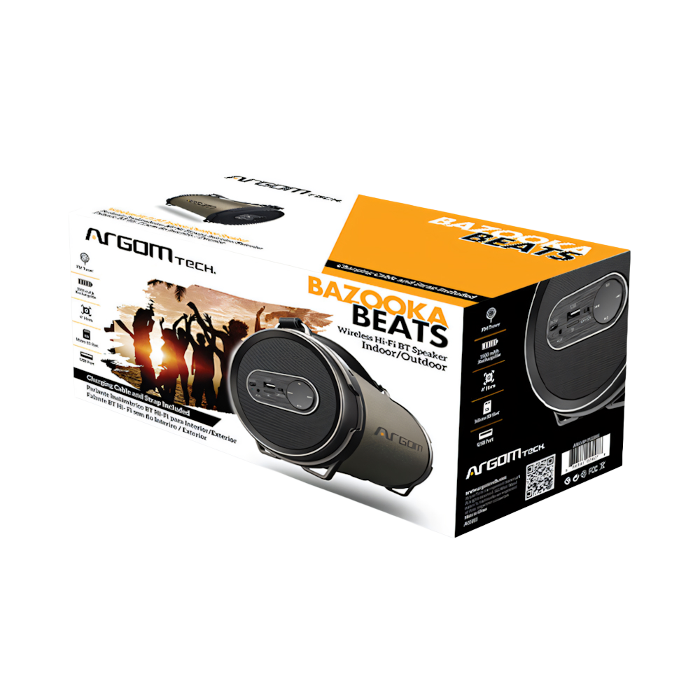 PARLANTE BAZOOKA BEATS BT 1500 MAH - 3
