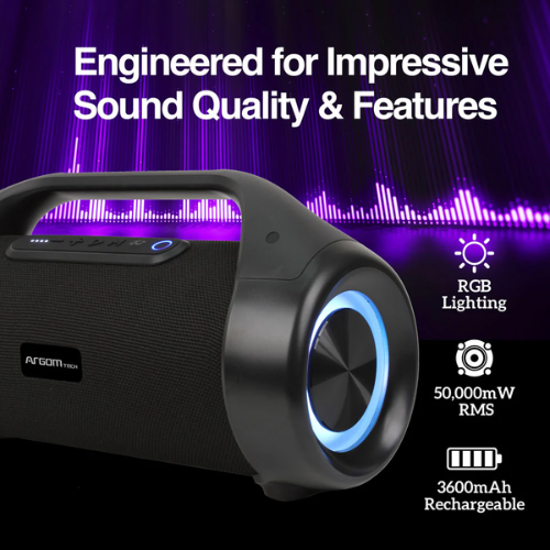 PARLANTE BLUETOOTH BOOMBOX ARGOM RADYON + BEATS BT - 5