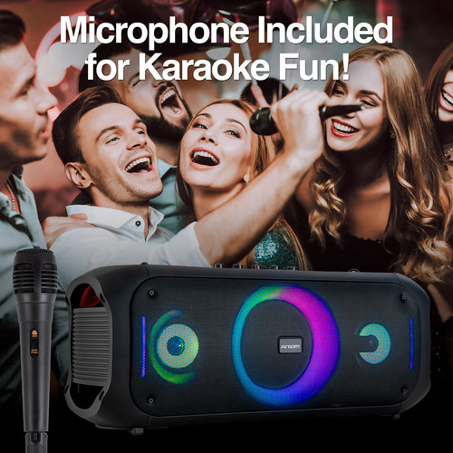 PARLANTE ARGOMTECH RAVE 75 PREMIUM 1500W LUCES LED KARAOKE - 6