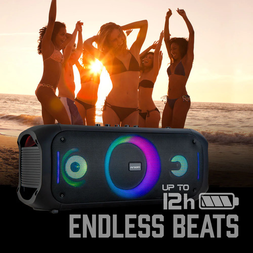PARLANTE ARGOMTECH RAVE 75 PREMIUM 1500W LUCES LED KARAOKE - 8