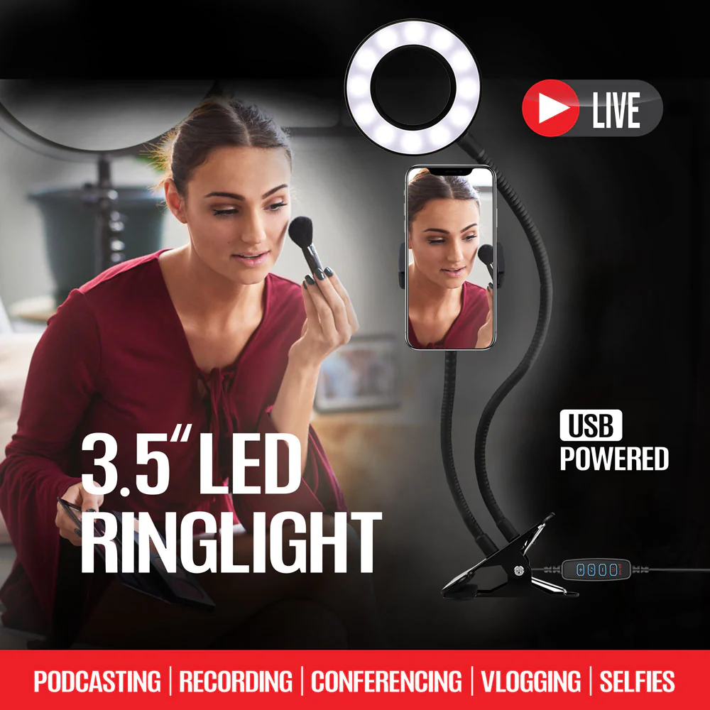 LAMPARA LED DE 3,5' BRAZO FLEXIBLE Y CLIP - 5