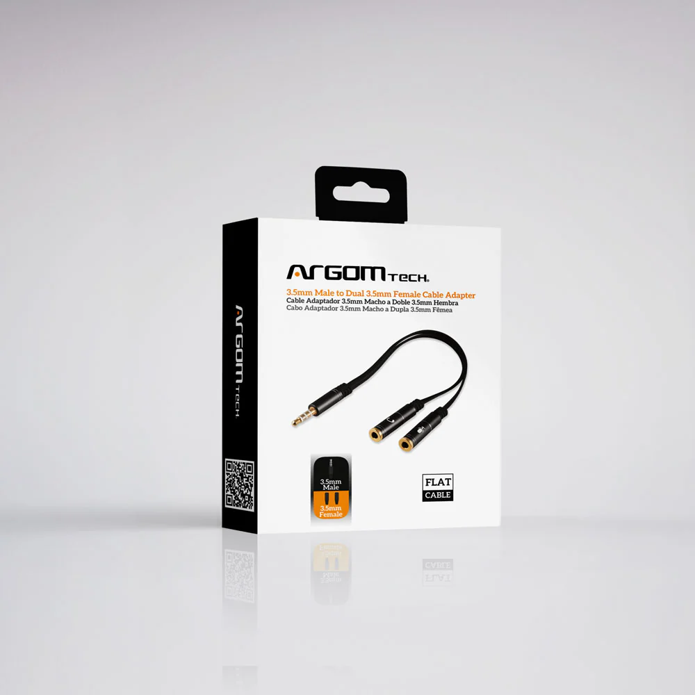 ADAPTADOR DE CABLE MACHO DE 3,5 MM A HEMBRA DOBLE DE 3,5 MM - 2
