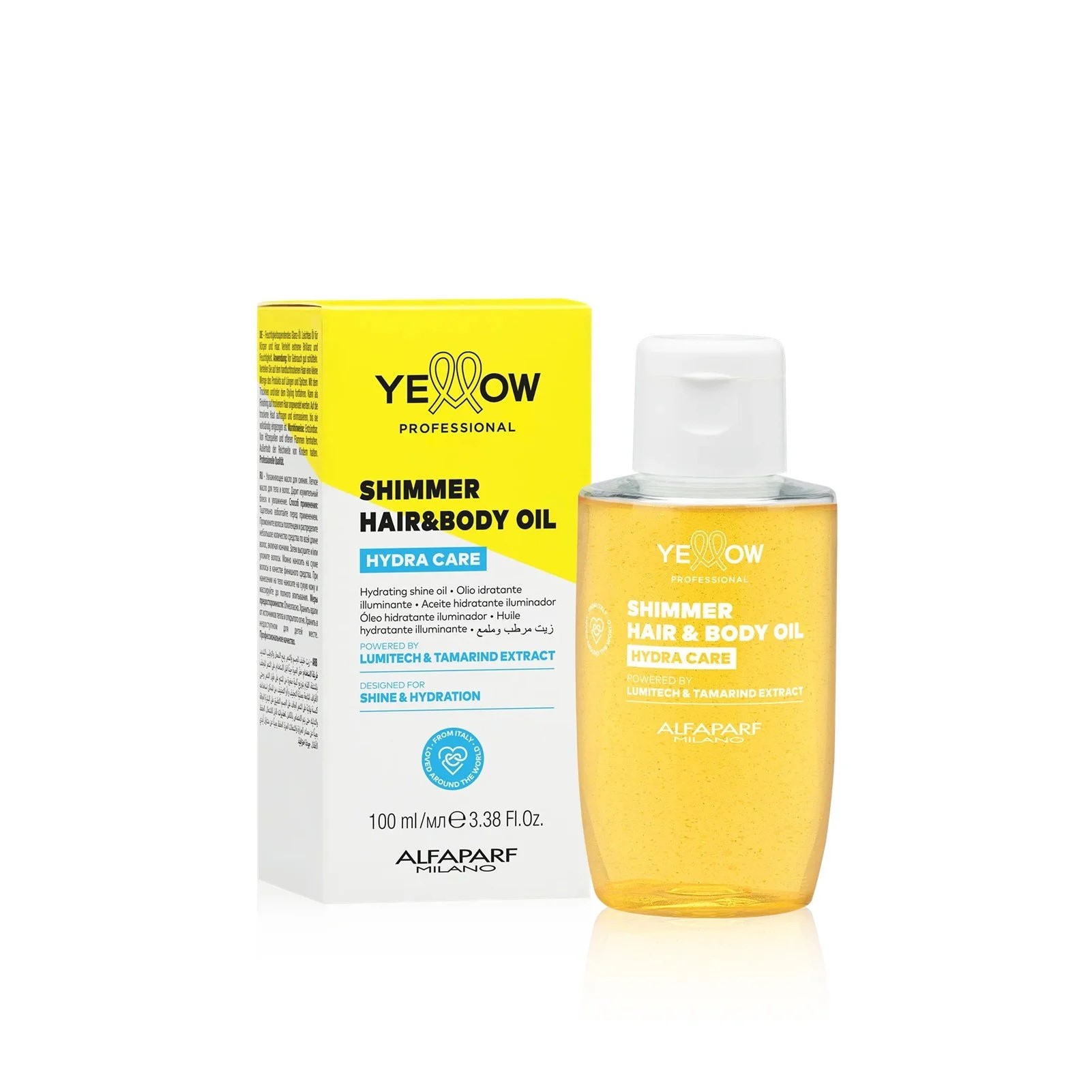YELLOW HYDRA CARE SHIMMER HAIRYBODY OIL 100ML - 1