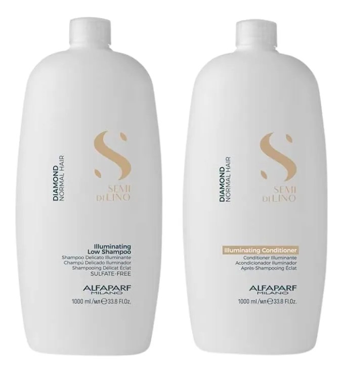PACK ALFAPARF DIAMOND SHAMPOO 1000 ML + ACONDICIONADOR 1000 ML - 1