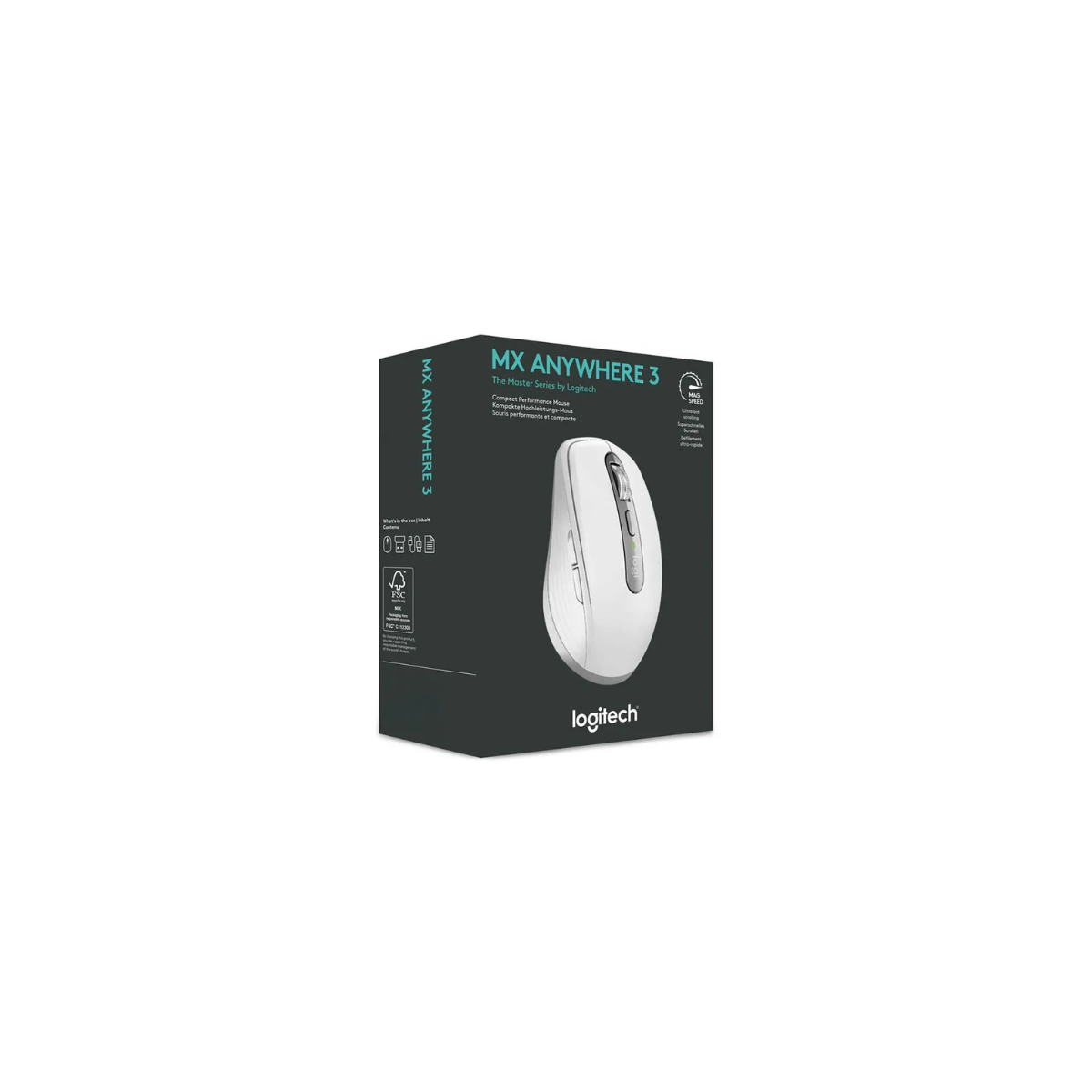 MOUSE LOGITECH MX ANYWHERE 3S BLUETOOTH PALE GREY 910-006933 - 1