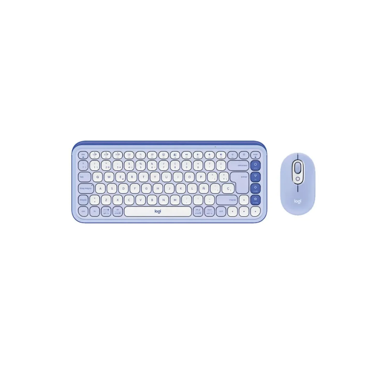 KIT TECLADO Y MOUSE LOGITECH POP ICON BLUETOOTH INALAMBRICO COPILOT LILA - 1
