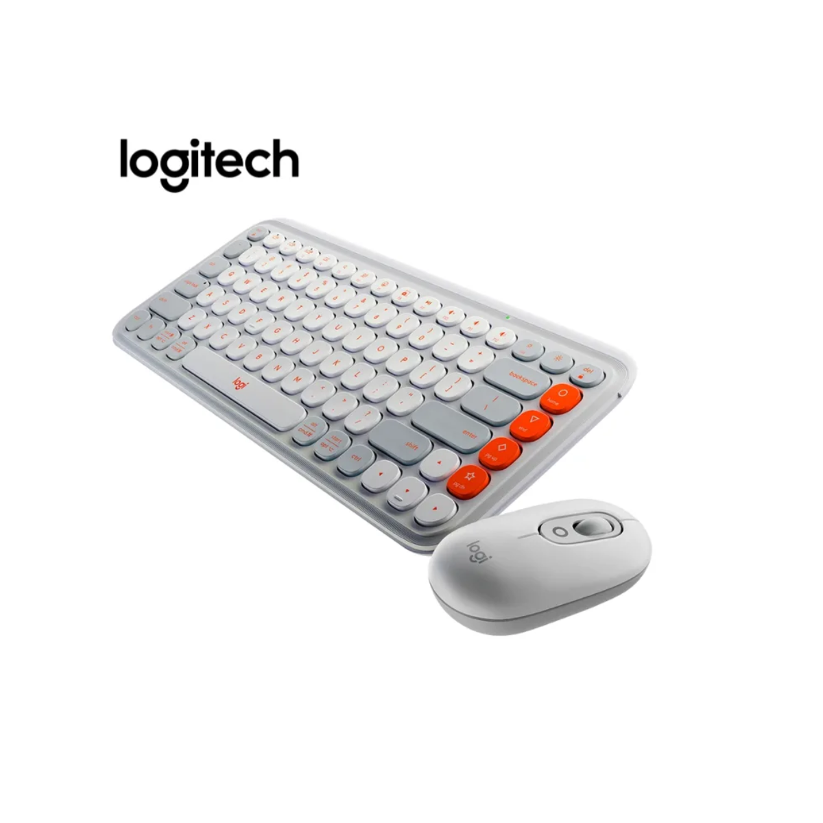 KIT TECLADO Y MOUSE LOGITECH POP ICON BLUETOOTH INALAMBRICO COPILOT BLANCO - 1