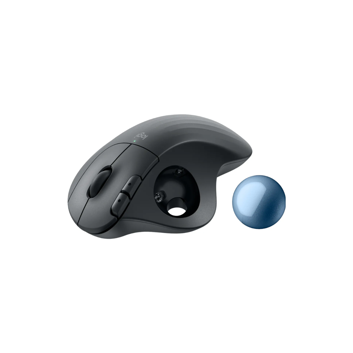 MOUSE LOGITECH ERGO M575S TRACKBALL SILENT WIRELESS CABLE TRENZADO LED USB-A BLACK - 2