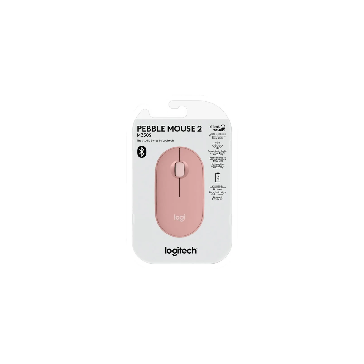 MOUSE LOGITECH PEBBLE 2 M350S BLUETOOTH-WIRELESS ROSE - 1