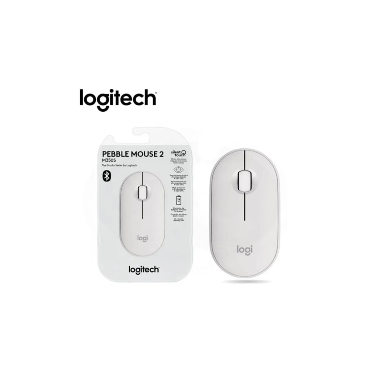 MOUSE LOGITECH PEBBLE 2 M350S BLUETOOTH-WIRELESS WHITE - 1