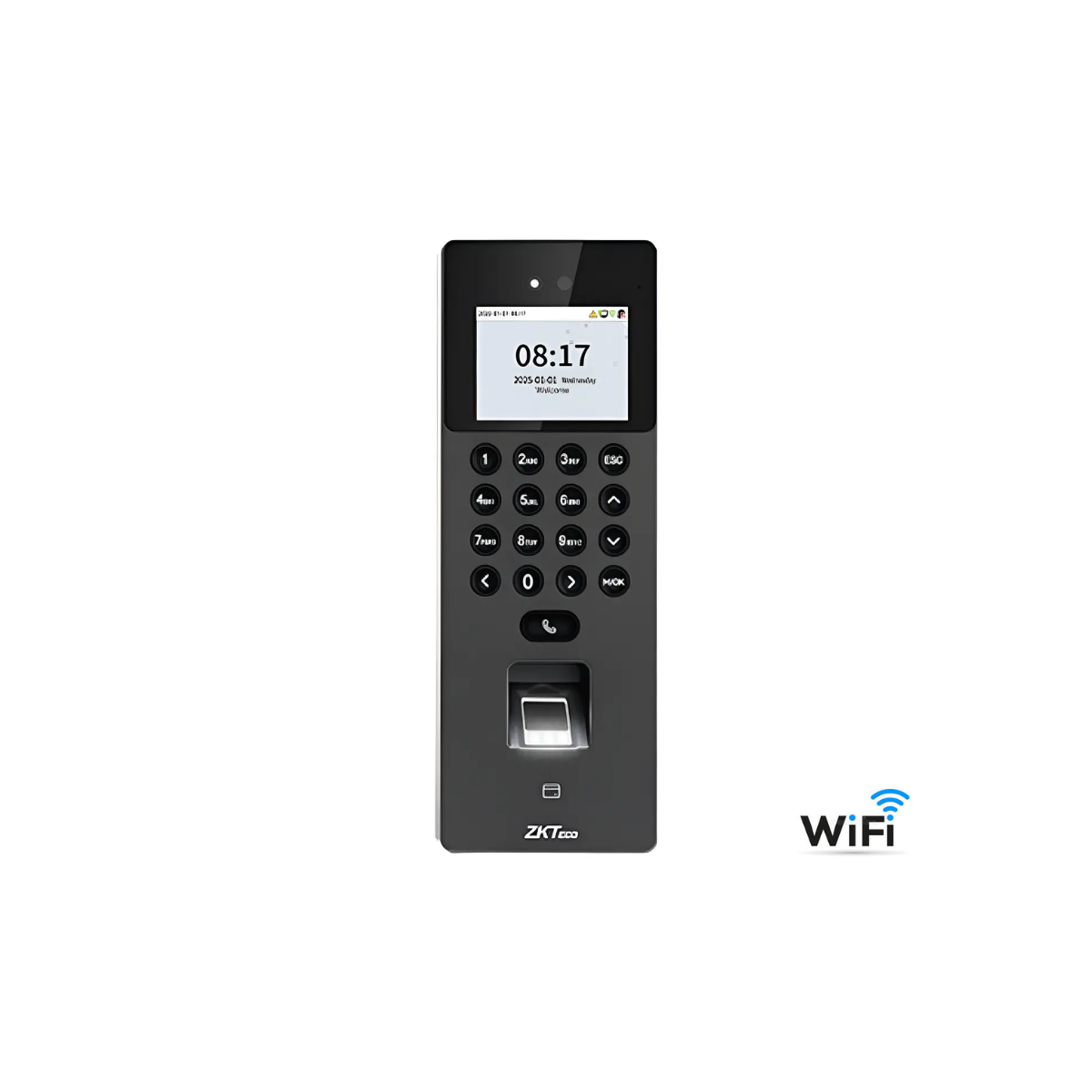 CONTROL DE ACCESO Y ASISTENCIA BIOMÉTRICA ZKTECO SENSEFACE 2A WIFI 1500 ROSTROS, HUELLA Y TARJETA - 1