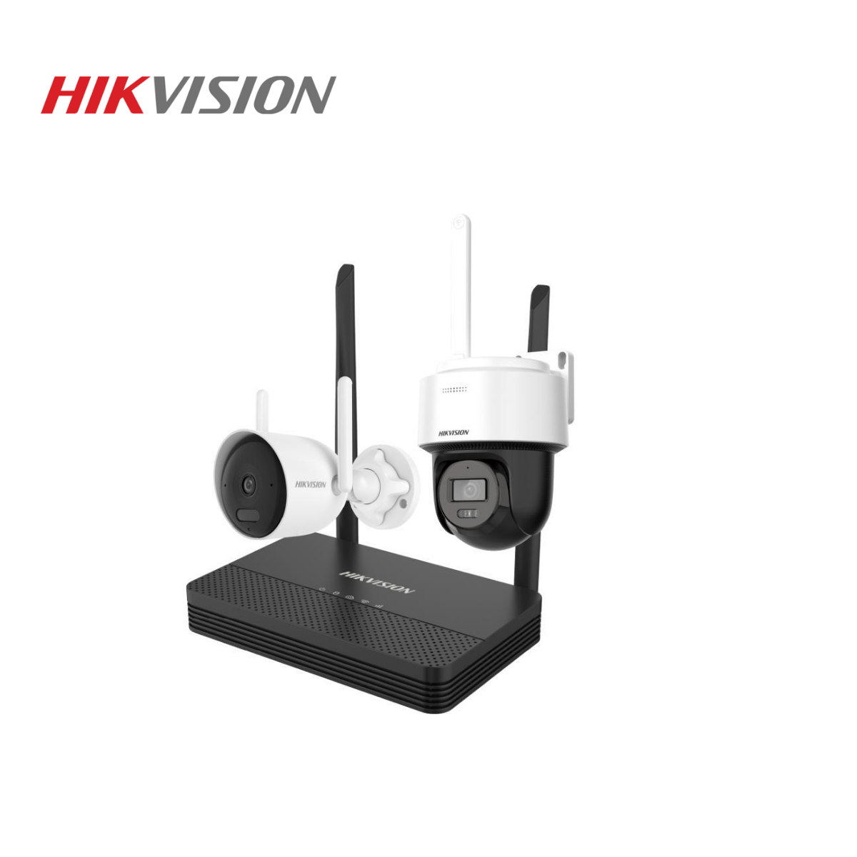 KIT DE VIDEOVIGILANCIA HIKVISION EASYLINK WI-FI 6 NVS CON CÁMARA DOMO PT 4MP Y CÁMARA BULLET 4MP EXTERIOR - 1