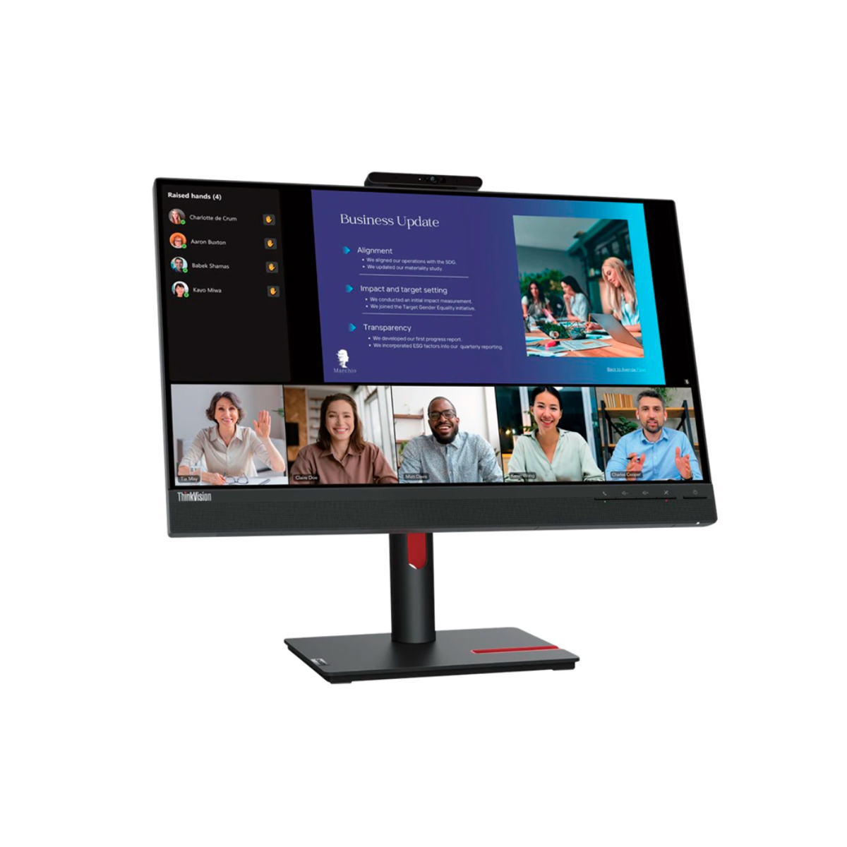 MONITOR LENOVO THINKVISION T24V-30 23.8 FHD IPS CON CÁMARA Y PARLANTES - 1