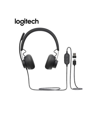 AUDIFONO CON MICROFONO LOGITECH B2B ZONE WIRED USB-C TEAMS BLACK - 1