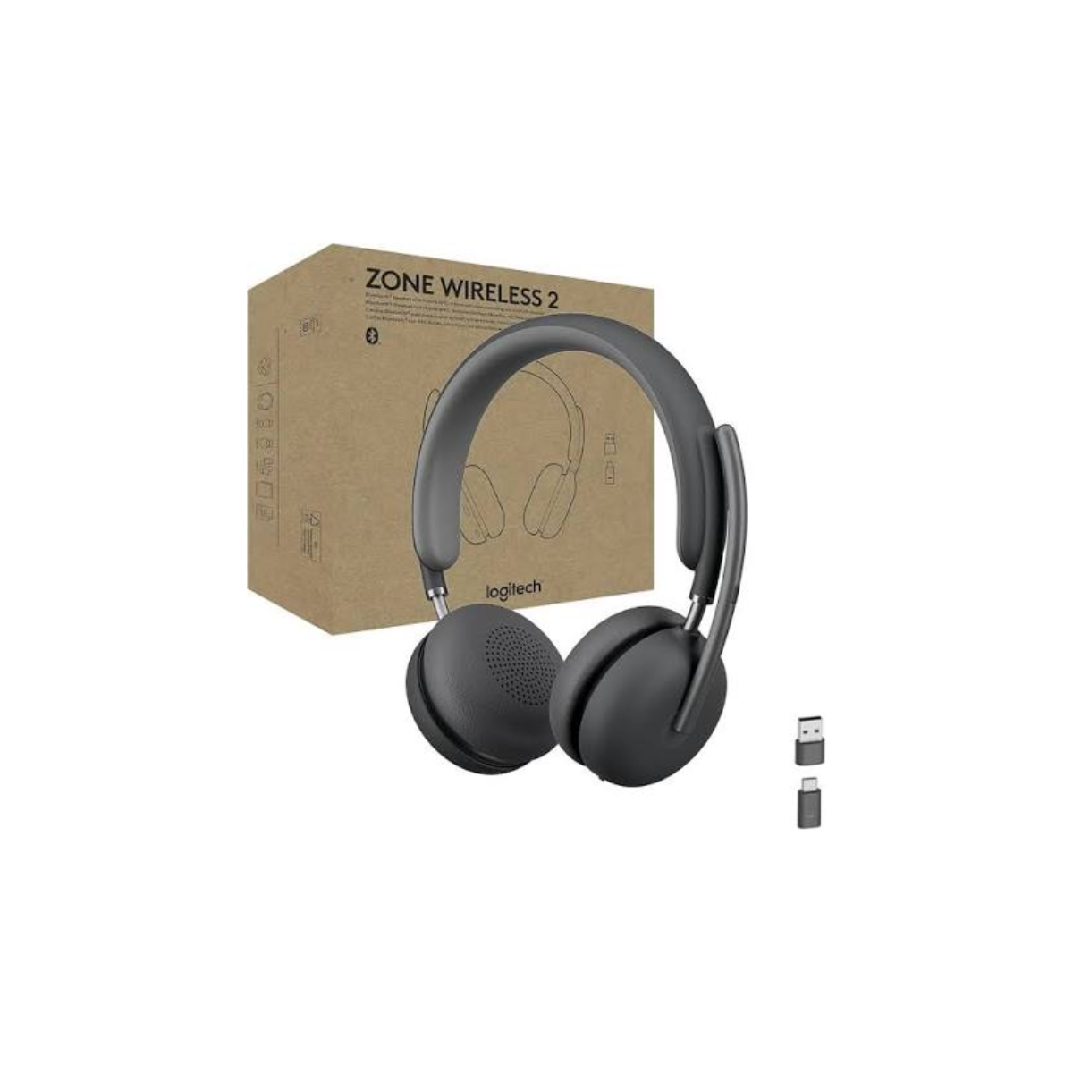 AUDÍFONOS INALÁMBRICOS LOGITECH ZONE WIRELESS 2 ES UC ANC BLUETOOTH GRAPHITE - 1