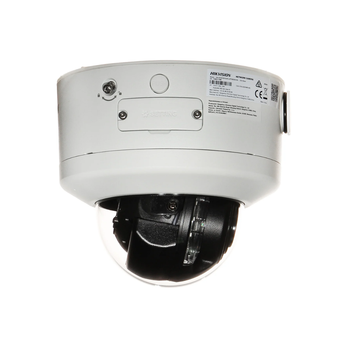 CÁMARA IP HIKVISION COLORVU DOMO 4MP MOTORIZADA PTRZ 2.8-12MM SMART HYBRID LIGHT ESTROBO HK-DS2CD2747G2H-LIPTRZS2U/SL - 2