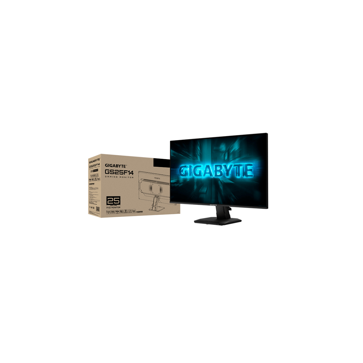 MONITOR GAMING PLANO GIGABYTE GS25F14 24.5″ FHD SS IPS 144HZ 1MS - 1