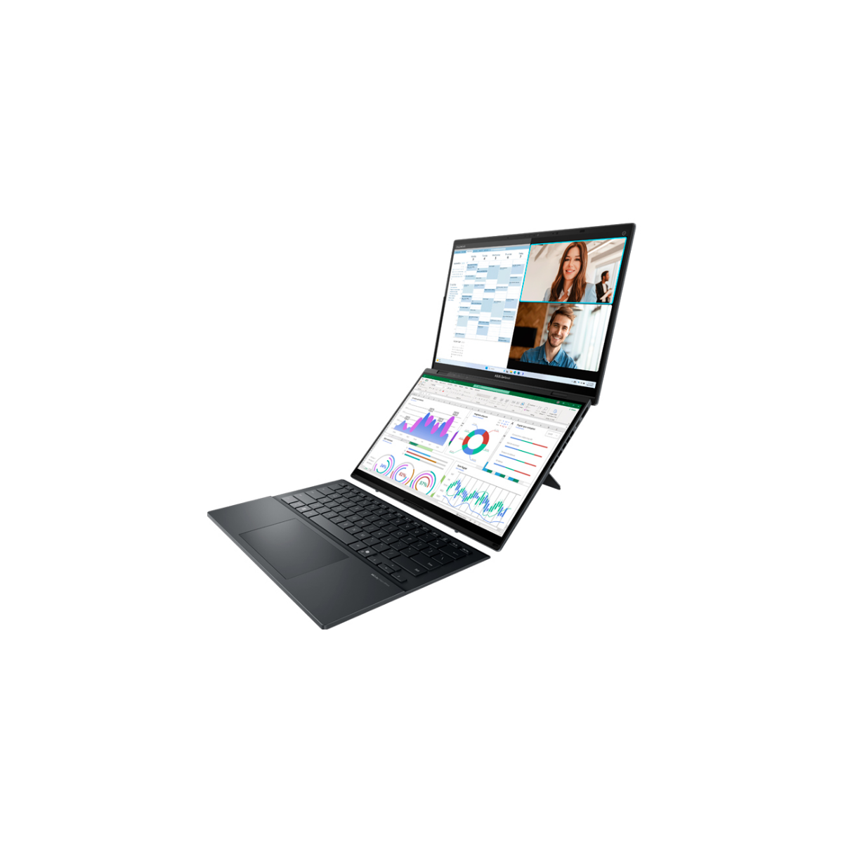 LAPTOP ASUS ZENBOOK DUO 14″ FHD OLED TÁCTIL DUAL SCREEN CORE ULTRA 9 285H 16GB LPDDR5X 512GB SSD INKWELL GRAY WINDOWS 11 HOME 90N - 2