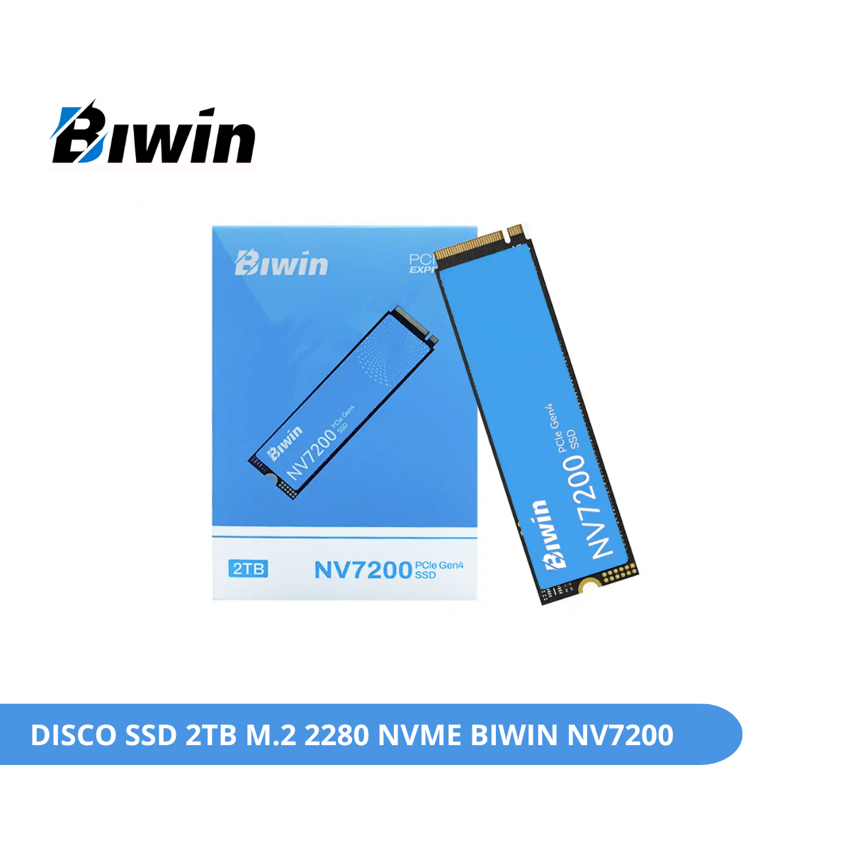 DISCO SSD 2TB M.2 2280 NVME PCIE GEN4 7200MB/S BIWIN NV7200 BNV720002TB-RGX - 1